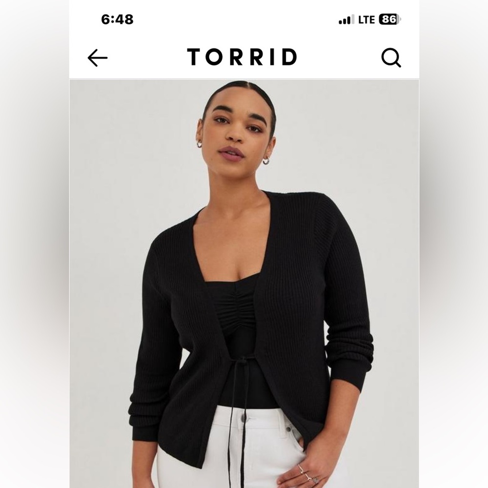 Torrid Black Women's Cardigan Sweater